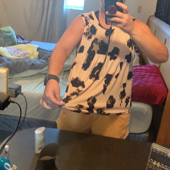 COPY - Pink Flowy Animal Print Tank - Picture 3 of 3